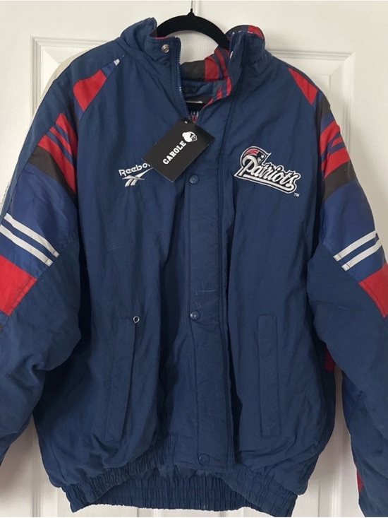 Reebok Nfl Other - Reebok Men's Navy and Red Patriots Puffer Jacket